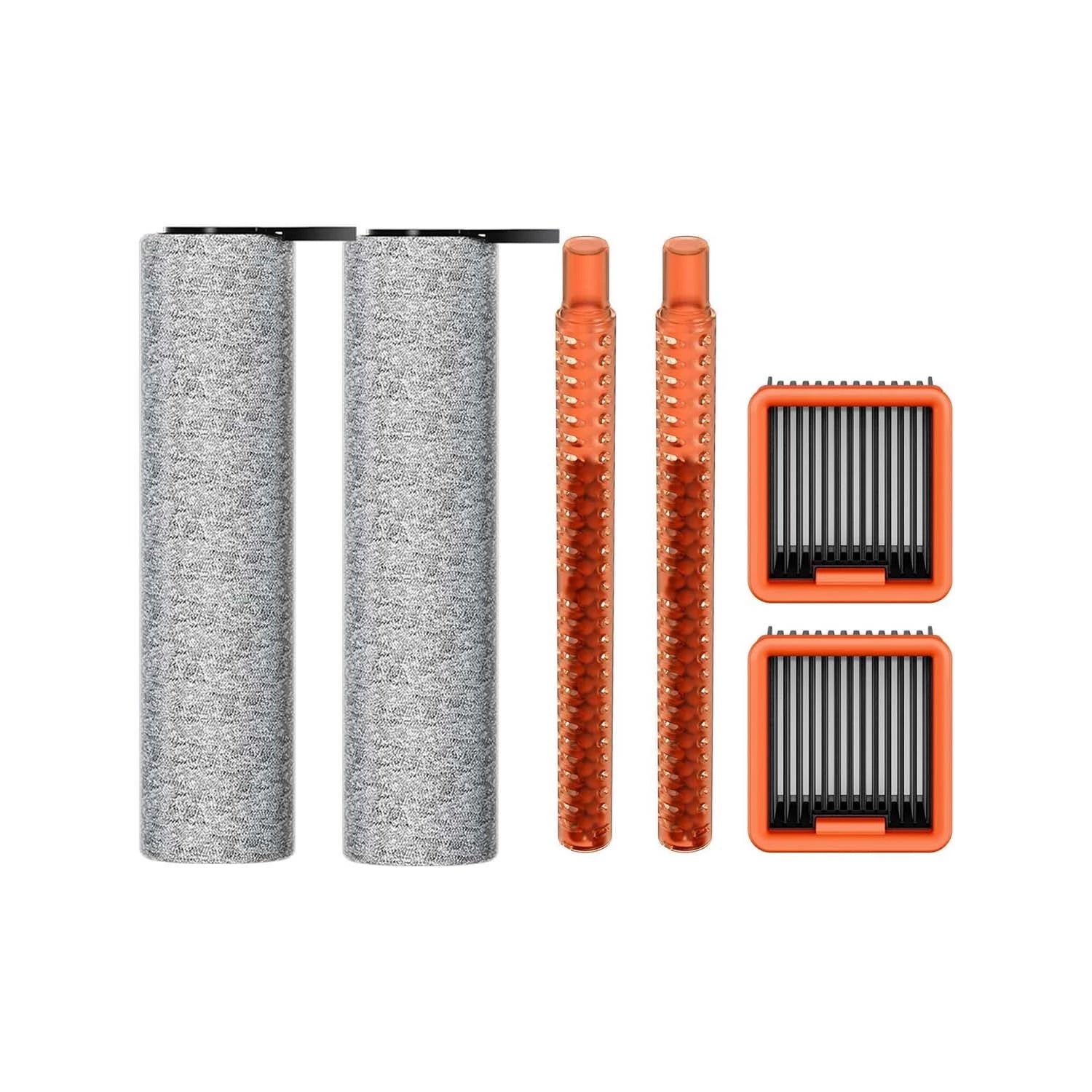UWANT D100 水拭き掃除機用交換部品(ローラーブラシ*2 フィルター*2 消