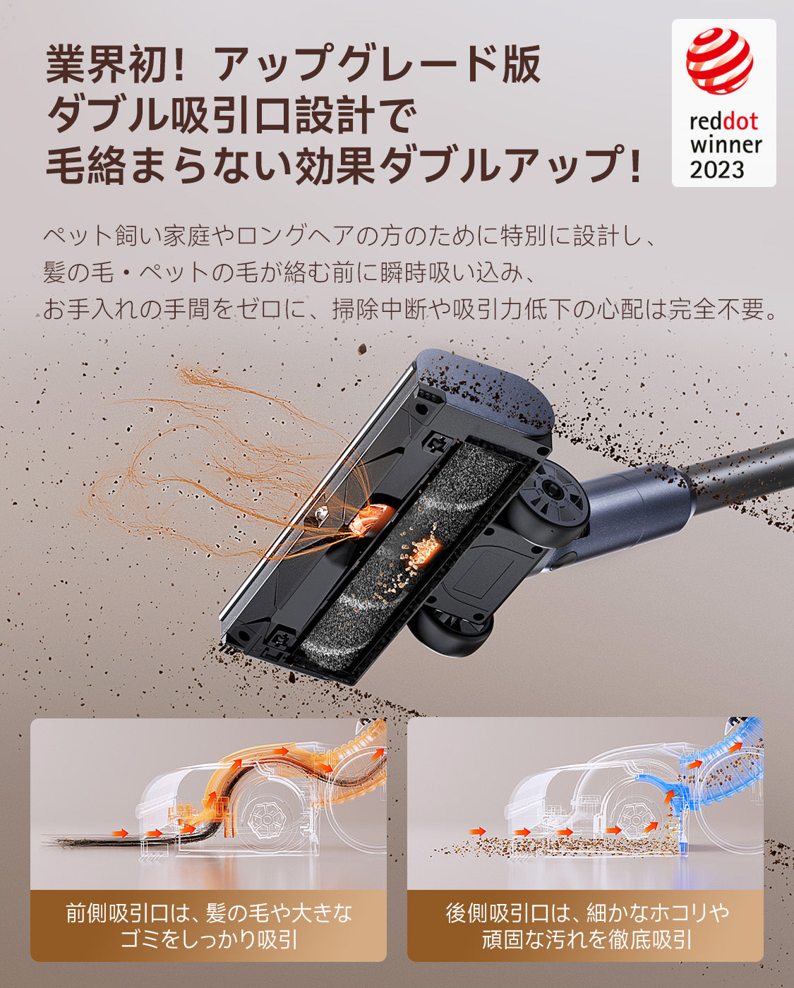 uwant V500 Pro 掃除機 コードレス 50000Pa 超強力吸引 自動ゴミ収集