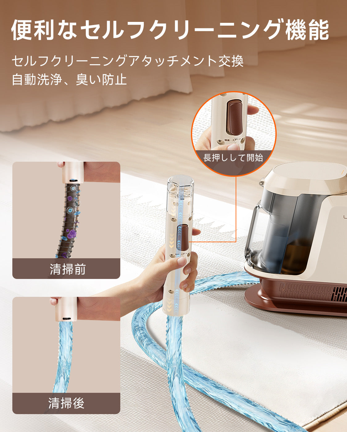 UWANT Y100Pro リンサークリーナー｜22000Pa超強吸引 800Wスチーム洗浄