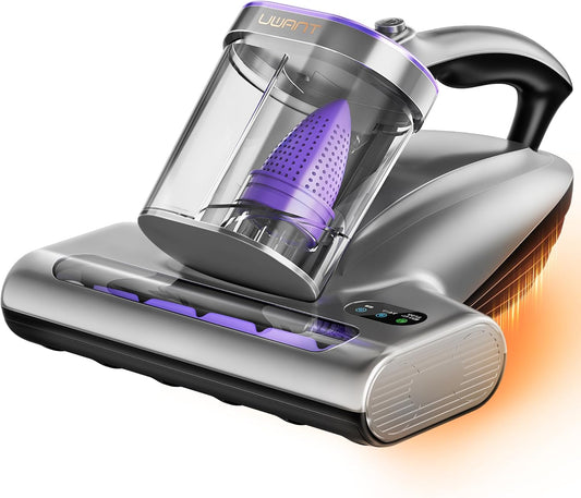 UWANT M600｜18KPa強力吸引・65℃温風乾燥・UV＋超音波・超高速たたき・長時間稼働｜ダニ/花粉/ハウスダスト対策｜布団/マットレス対応｜シルバーグレー｜1年保証