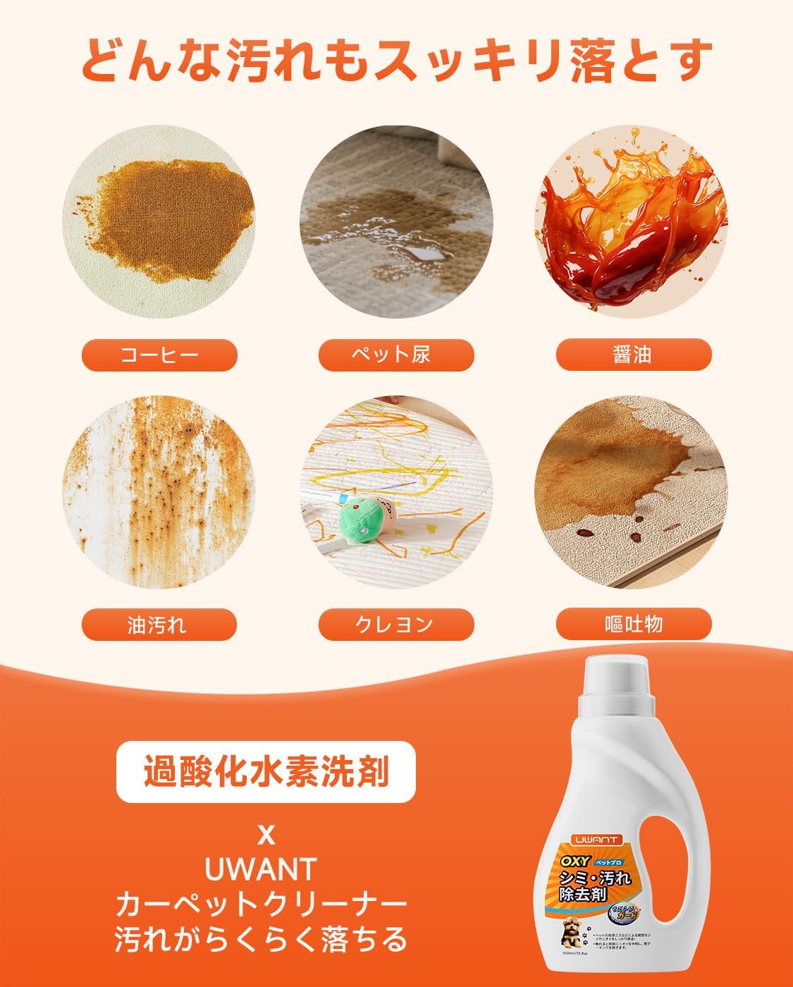 UWANT OXY過酸化水素クリーナー ペット  1000ml