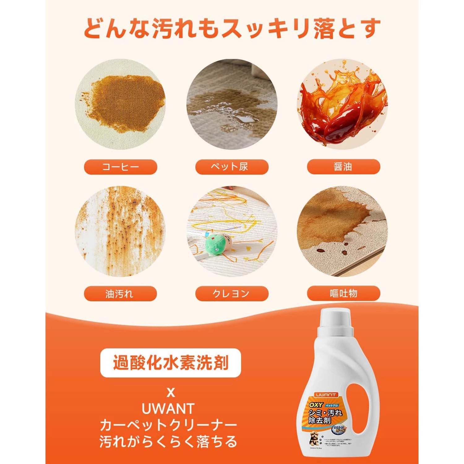UWANT OXY過酸化水素クリーナー ペット  1000ml
