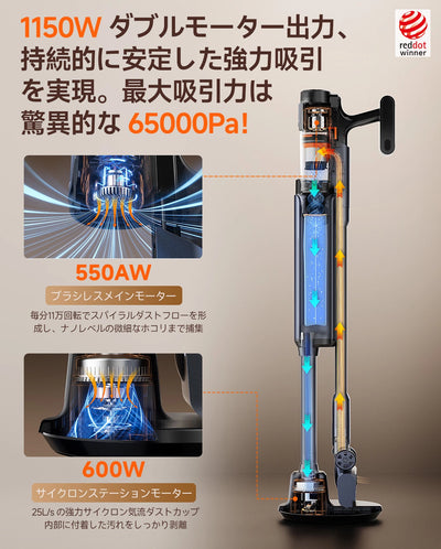 UWANT コードレス掃除機 V600