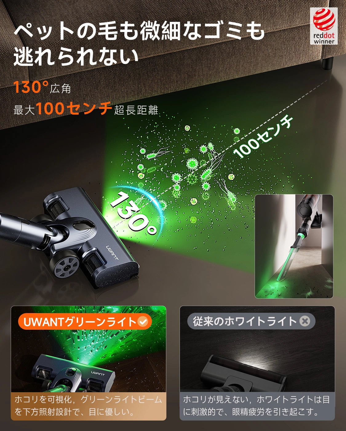 UWANT コードレス掃除機 V600