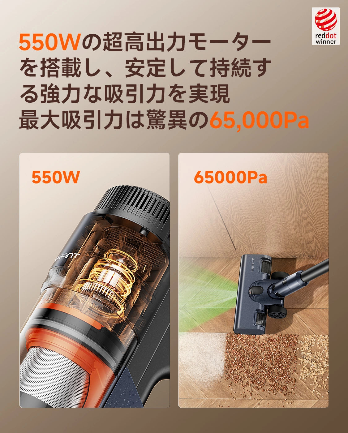 UWANT コードレス掃除機 V600
