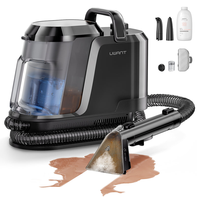 カーペットクリーナー 最強 UWANT Y100Steam リンサークリーナー 100°Cスチーム 18000Pa 3モード(蒸気/温水/常温) 自動洗浄 5.1m