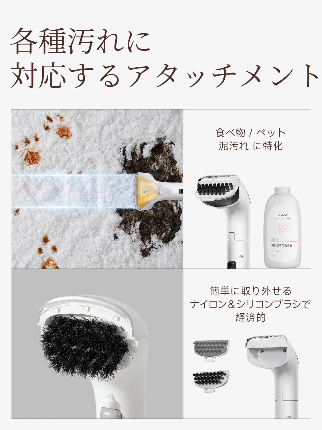 UWANT B300Pro リンサークリーナー｜18000Pa超強吸引 600Wスチーム洗浄機 カーペット・ソファ・車内対応