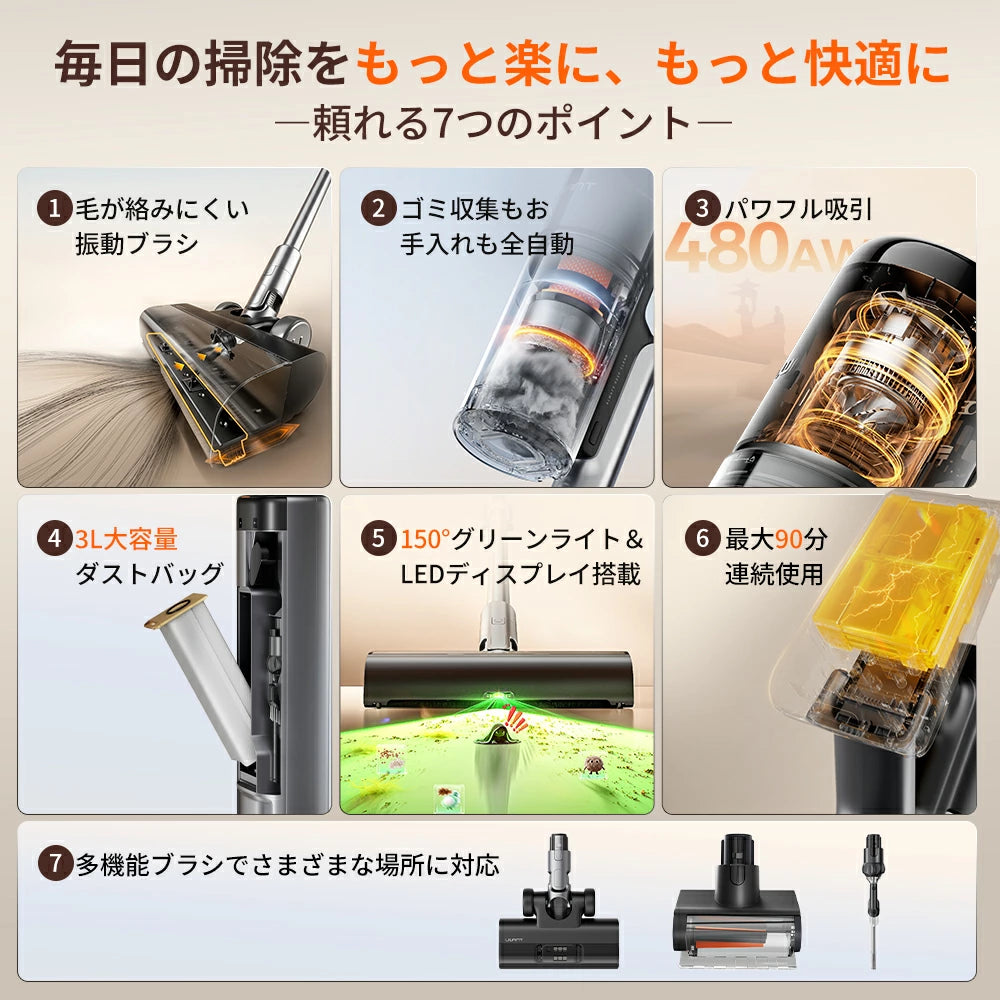 UWANT コードレス掃除機 V800